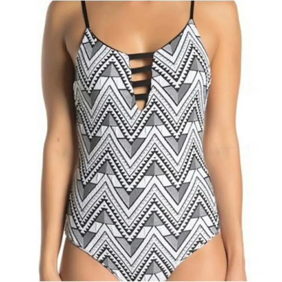 NEW Maaji Women’s Size Small Black Orlov One Piece Reversible Bathing Suit - Picture 3 of 6